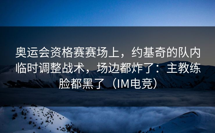 奥运会资格赛赛场上，约基奇的队内临时调整战术，场边都炸了：主教练脸都黑了（IM电竞）