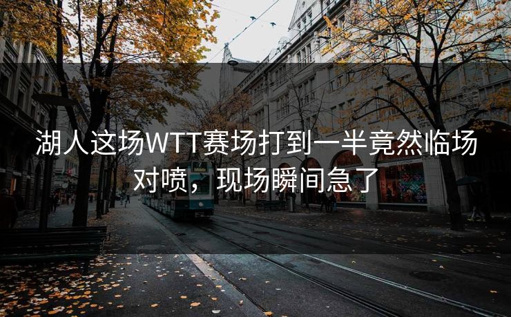 湖人这场WTT赛场打到一半竟然临场对喷，现场瞬间急了