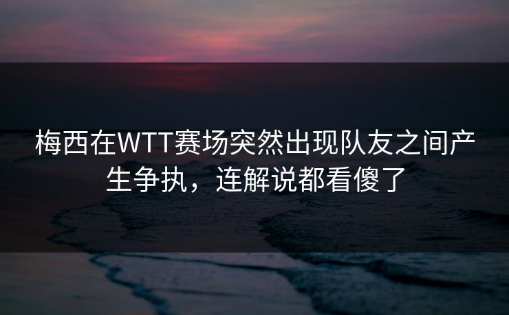 梅西在WTT赛场突然出现队友之间产生争执，连解说都看傻了