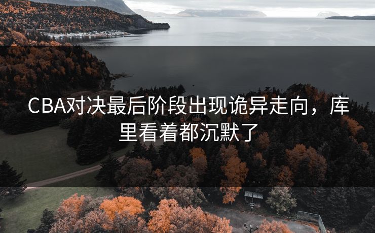 CBA对决最后阶段出现诡异走向，库里看着都沉默了