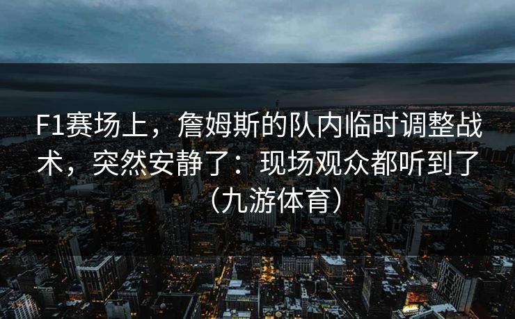 F1赛场上，詹姆斯的队内临时调整战术，突然安静了：现场观众都听到了（九游体育）