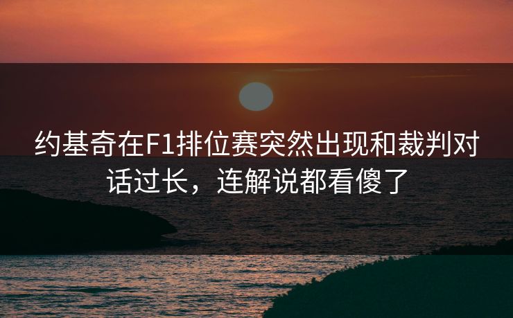 约基奇在F1排位赛突然出现和裁判对话过长,连解说都看傻了 约基奇在F1排位赛突然出现和裁判对话过长,连解说都看傻了